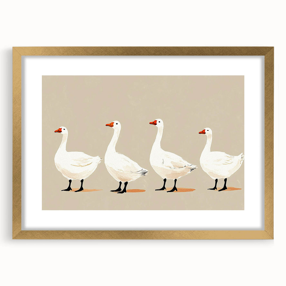 Minimalist Goose Nursery Wall Art - Framed Baby Art Prints