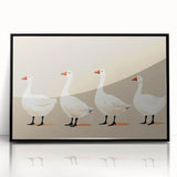 Minimalist Goose Nursery Wall Art - Framed Baby Art Prints