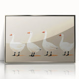 Minimalist Goose Nursery Wall Art - Framed Baby Art Prints