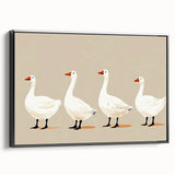Minimalist Goose Nursery Wall Art - Framed Baby Art Prints