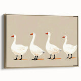 Minimalist Goose Nursery Wall Art - Framed Baby Art Prints