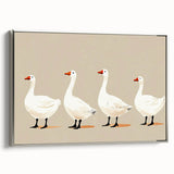 Minimalist Goose Nursery Wall Art - Framed Baby Art Prints
