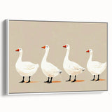 Minimalist Goose Nursery Wall Art - Framed Baby Art Prints