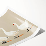 Minimalist Goose Nursery Wall Art - Framed Baby Art Prints