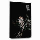 Large abstract wall art on acrylic featuring autumnal hues, ideal for bedroom or dining room decor.