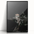 Large abstract wall art featuring autumnal shades on black framed acrylic, ideal for modern living room decor.
