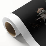 Art Deco style poster featuring autumnal trees in orange and brown tones on rolled canvas, suitable for nursery wall art.