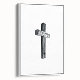 Vintage poster art of spring season on extra large framed canvas, featuring colorful flora on a black background.