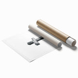 Extra large rolled print of floral art depicting spring flowers in pastel shades.