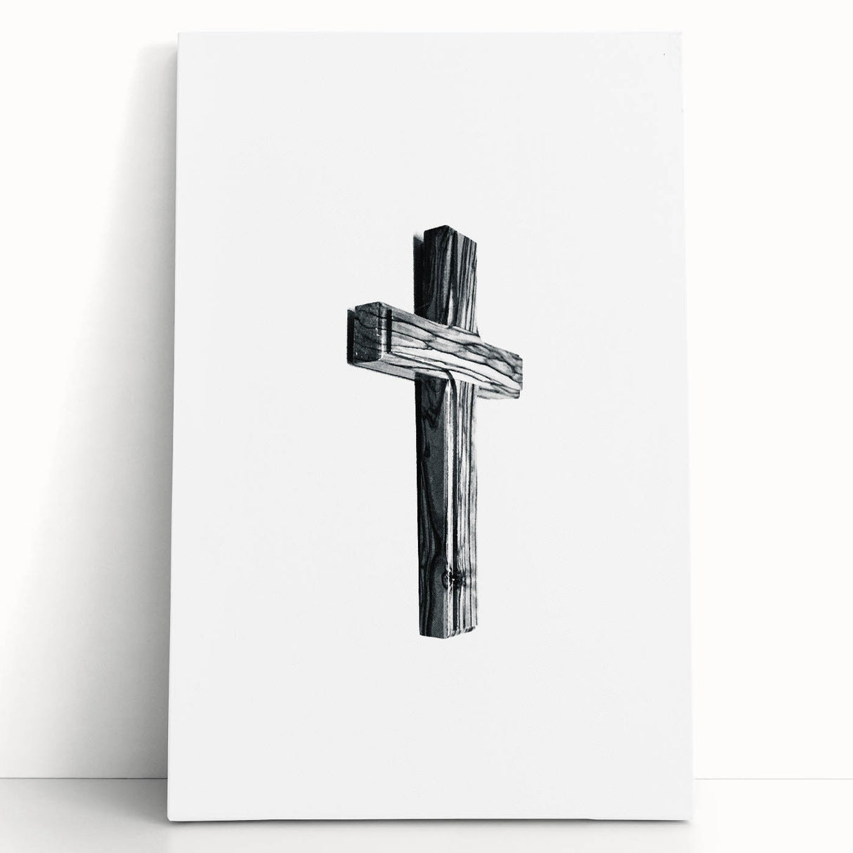 Black and white large canvas depicting a minimalist spring tree, ideal for kitchen wall art or bedroom ambiance.