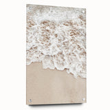 Large abstract wall art on acrylic glass, featuring swirling blue and green tones, suitable for bedroom or dining room decor.