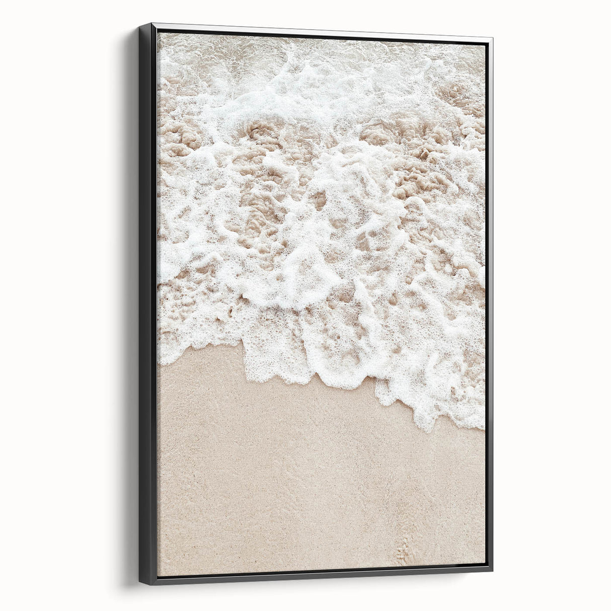Black and white vintage poster art of a summer landscape on framed canvas, ideal for bedroom wall decor.