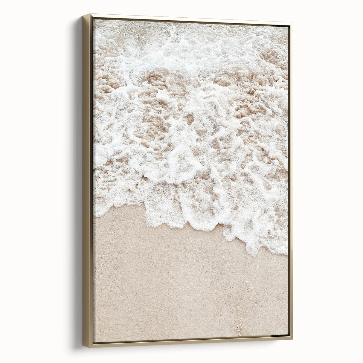 Framed canvas depicting a vintage summer landscape in muted gold and black tones, suitable for bedroom decor.