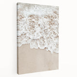 Abstract summer-themed artwork on stretched canvas featuring warm orange and yellow tones, suitable for kitchen wall art.