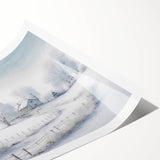 Extra large wall art featuring line art flowers in black on white, rolled print, ideal for large living room decor.