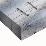 Winter landscape painting in black and white on stretched canvas, suitable for bedroom walls.