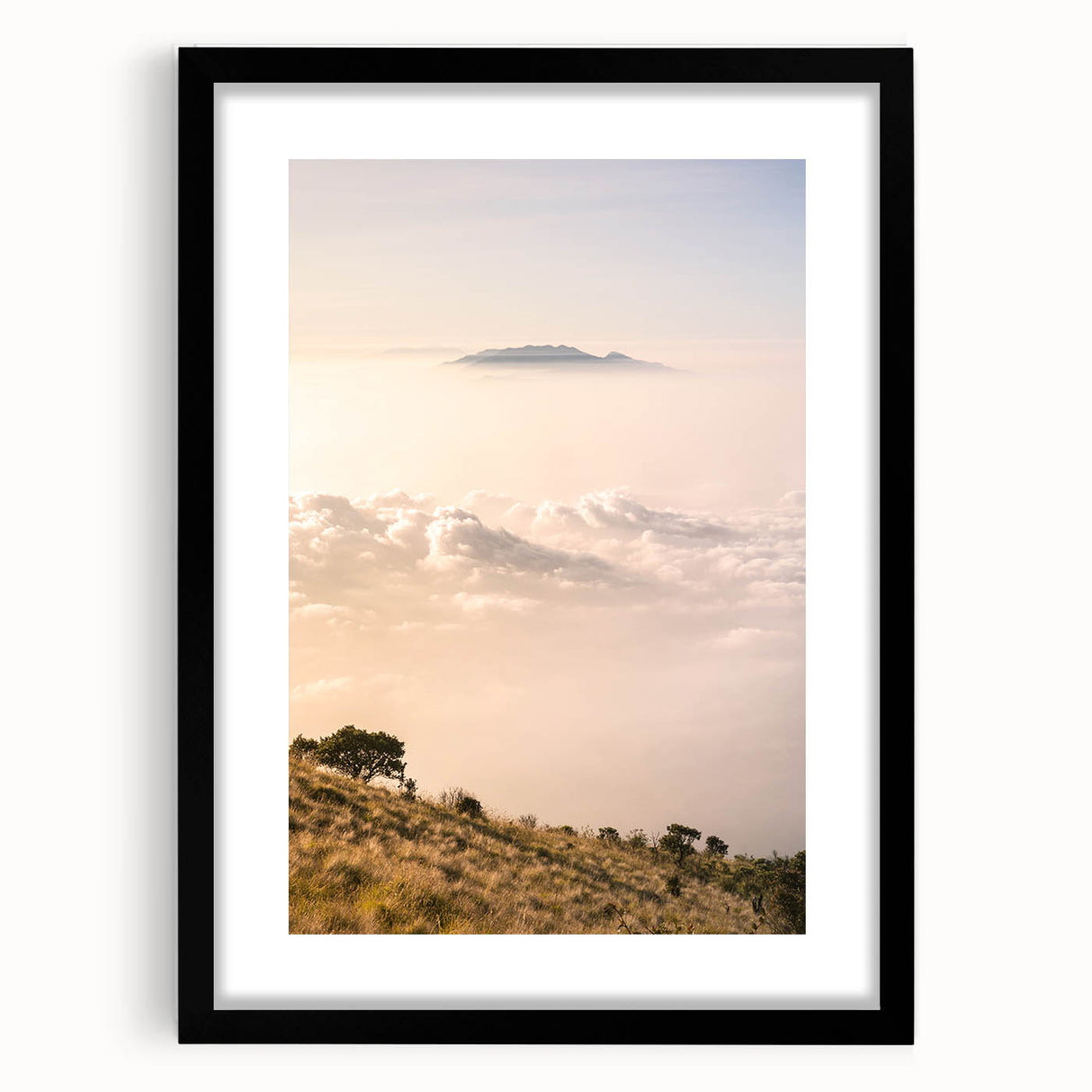 Extra large abstract art print featuring vibrant, colorful textures on a black framed canvas, ideal for living room decor.