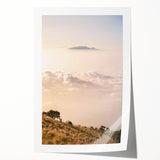 Extra large rolled canvas featuring a floral design in pastel shades, ideal for art wall dining room.