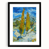 Extra large abstract art print with vibrant, colorful textured strokes on a black framed canvas, ideal for living room decor.