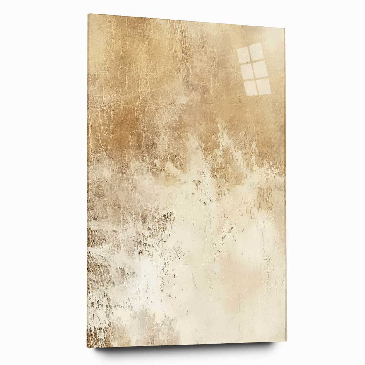 Abstract wall art featuring vibrant strokes in various colors, presented in a sleek acrylic glass frame, showcasing a modern aesthetic perfect for contemporary decor.