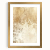 Abstract wall art featuring colorful strokes in gold and blue, framed with a white mat, perfect for modern home decor. Ideal for adding a vibrant touch to living spaces.