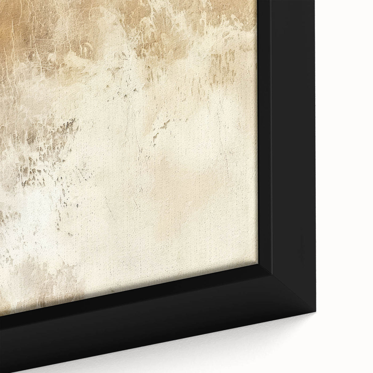 Close-up of a framed abstract strokes wall art canvas showcasing vibrant colors of blue, orange, and yellow, perfect for modern home decor accent pieces.