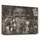 Modern Wall Art: Tournament Scene in Charcoal with Expressive Detailing