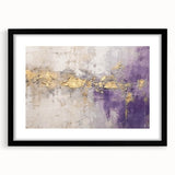 Abstract strokes wall art framed in black with a mat, showcasing vibrant colors and dynamic patterns, ideal for modern home decor or office aesthetics.