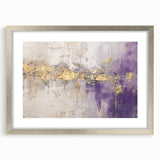 Abstract wall art featuring colorful strokes in a silver frame with a mat, ideal for modern home decor. The design combines vibrant hues and a sleek finish, enhancing interior aesthetics. Perfect for art enthusiasts seeking a contemporary touch.