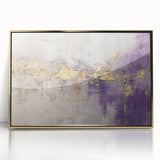 Framed abstract wall art featuring bold gold strokes on a white background, perfect for modern home decor. Ideal for enhancing living spaces with a touch of elegance.