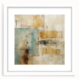 Abstract wall art featuring colorful strokes in a modern frame with a white mat, perfect for contemporary home decor. Ideal for adding a vibrant touch to any room.
