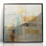 Framed abstract wall art featuring dynamic black strokes on a white background, offering a modern touch to home decor, ideal for contemporary living spaces.