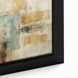 Close-up of a framed abstract strokes wall art canvas showcasing vibrant colors and dynamic patterns, ideal for modern home decor and artistic interiors.