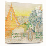 Impressionist Courtyard Scene - Jan Toorop Zeeland Girl Wall Art