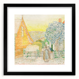 Impressionist Courtyard Scene - Jan Toorop Zeeland Girl Wall Art