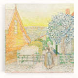 Impressionist Courtyard Scene - Jan Toorop Zeeland Girl Wall Art