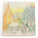 Impressionist Courtyard Scene - Jan Toorop Zeeland Girl Wall Art
