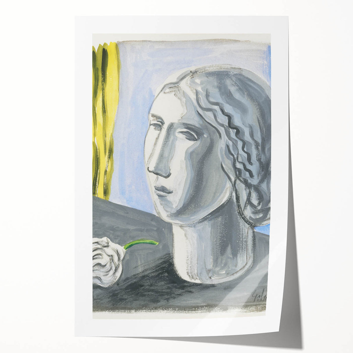 Fragment of Female Head by Mikuláš Galanda: A Modernist Portrait