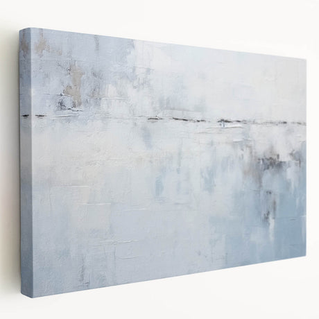 Abstract strokes wall art on stretched canvas showcasing vibrant colors and dynamic lines, perfect for modern home decor. Side view highlights its depth and texture.