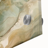 Close-up of abstract strokes wall art printed on acrylic glass, showcasing vibrant colors and fluid designs that enhance modern decor aesthetics.