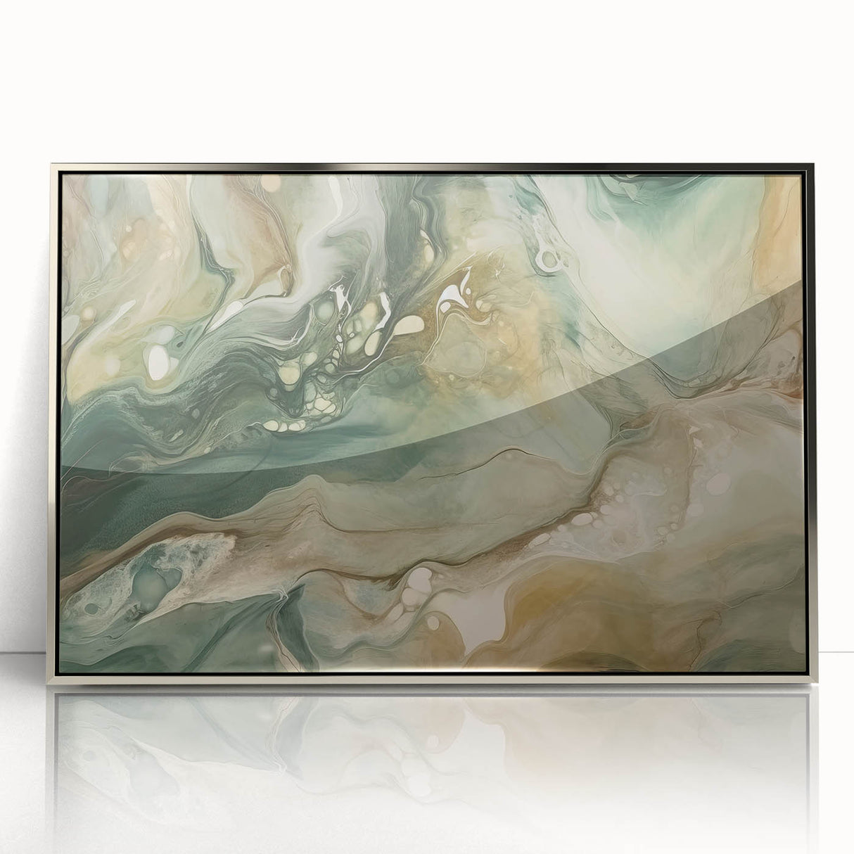 Framed abstract wall art featuring elegant silver strokes on a textured background, perfect for modern home decor, adding a touch of sophistication to any room.