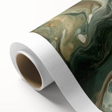 Abstract wall art featuring vibrant strokes in blue, orange, and green hues on rolled canvas, ideal for modern home decor and artistic interior design.