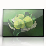 Modern Wall Art: Still Life with Green Apples in a Vibrant Composition