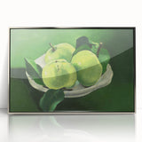 Modern Wall Art: Still Life with Green Apples in a Vibrant Composition
