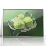 Modern Wall Art: Still Life with Green Apples in a Vibrant Composition