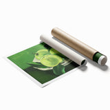 Modern Wall Art: Still Life with Green Apples in a Vibrant Composition