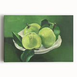 Modern Wall Art: Still Life with Green Apples in a Vibrant Composition