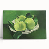 Modern Wall Art: Still Life with Green Apples in a Vibrant Composition