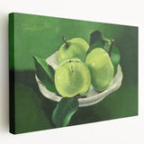 Modern Wall Art: Still Life with Green Apples in a Vibrant Composition