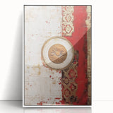 Framed acrylic wall art showcasing abstract strokes in vibrant colors, set against a clean white background, ideal for modern home decor.